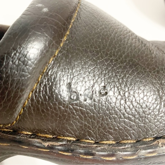 B.O.C. Born Concept Closed Back Pebbled Leather Comfort Clogs Work Shoe Black ⬛️ - Picture 10 of 13